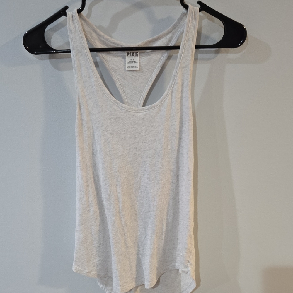 PINK Victoria's Secret Light Gray Tank Top